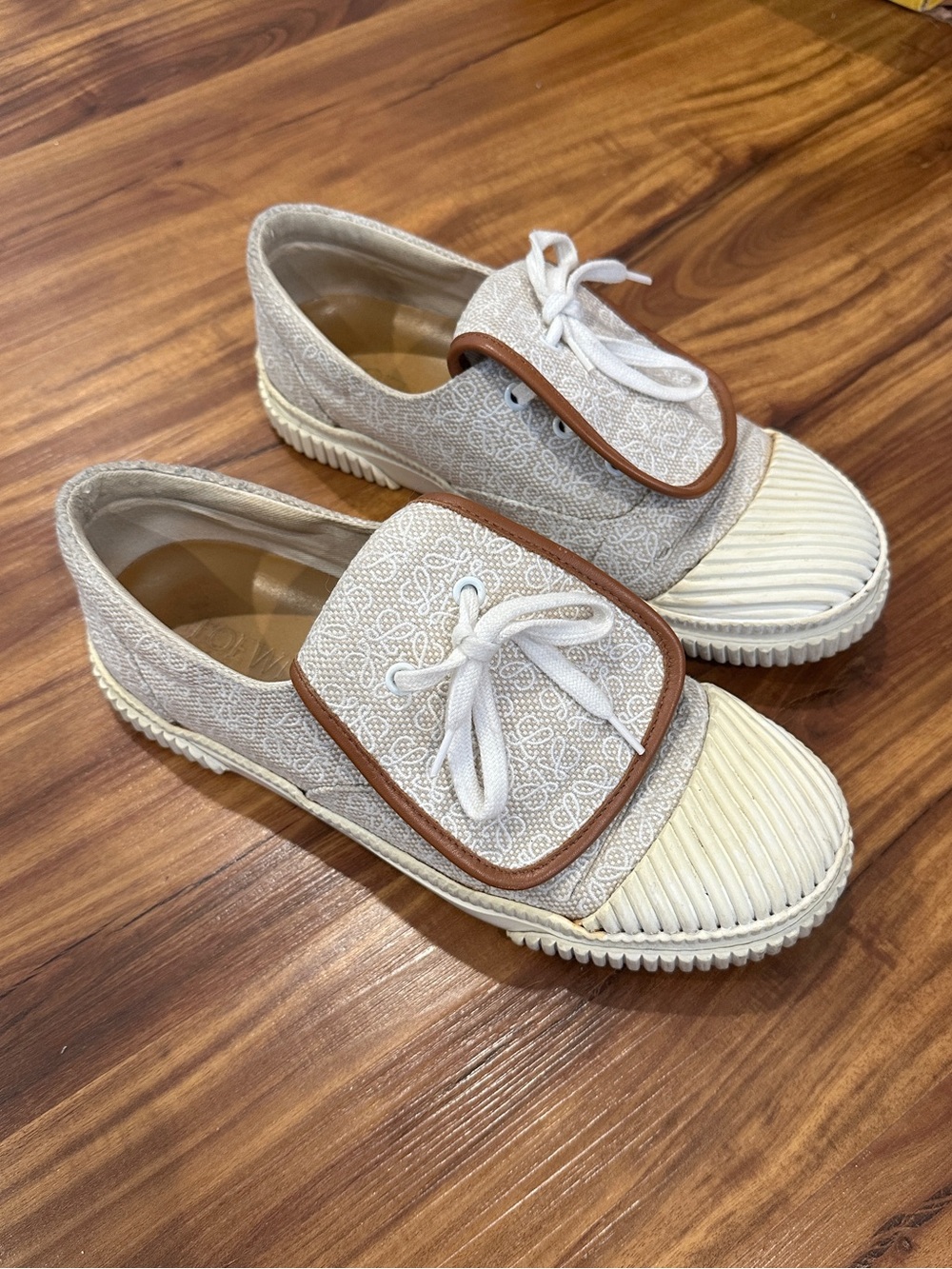 Loewe Canvas Anagram Lace-Up Sneakers